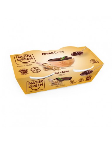 POSTRE AVENA CACAO NATURGREEN 2x125g