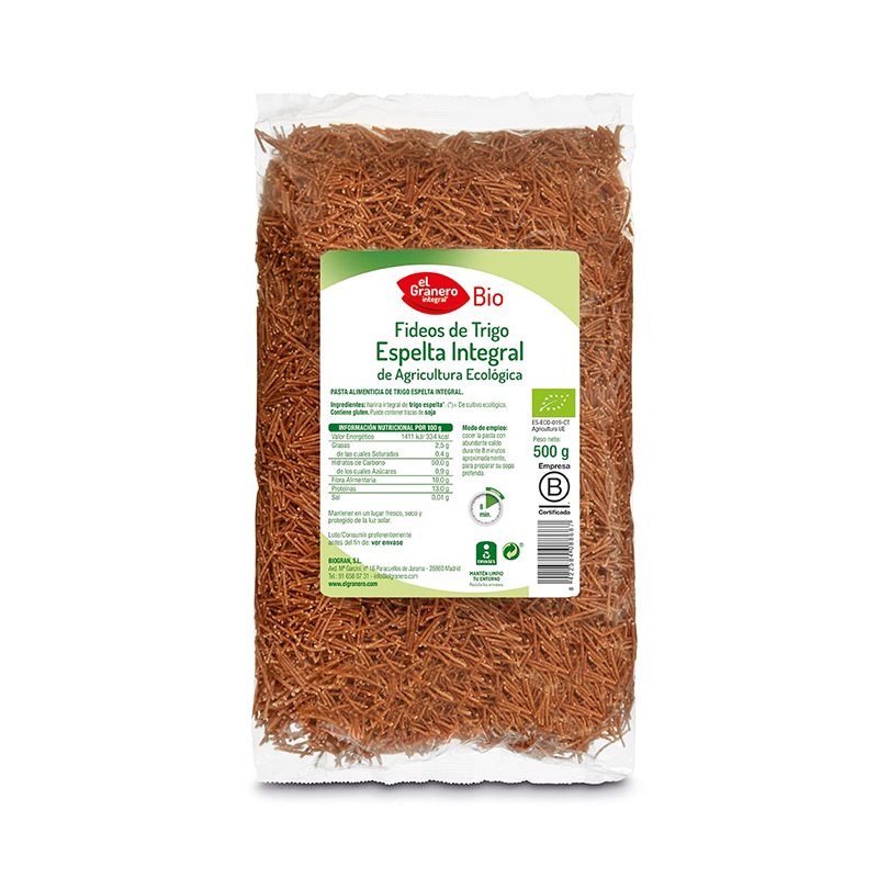 Fideus Espelta Int. Granero Int. 500g  