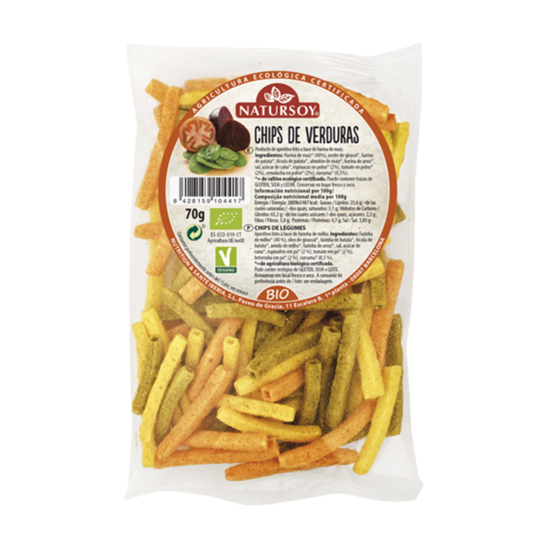 Xips de Verdures Natursoy 70g  